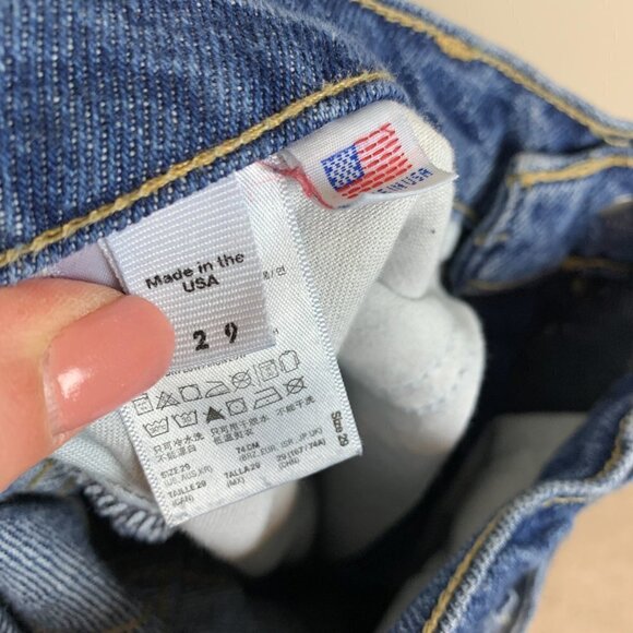 American Apparel High Rise Straight Leg Mom Jeans Medium Wash, Size 29 - Picture 7 of 10